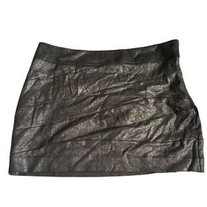 Express Silver Glitter Sparkle Mini Skirt Size 6